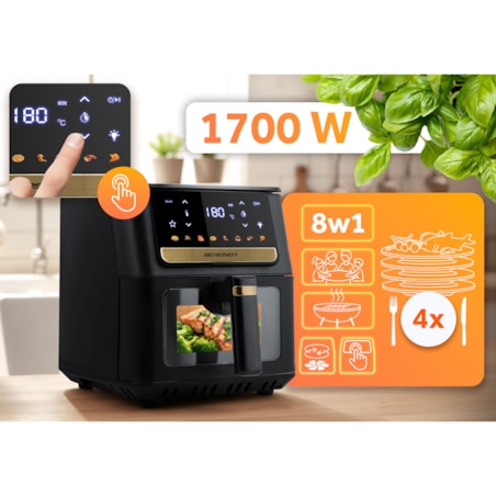 Frytkownica beztłuszczowa Berdsen BD-655 Air Fryer 6,5l 1700W czarny 365501