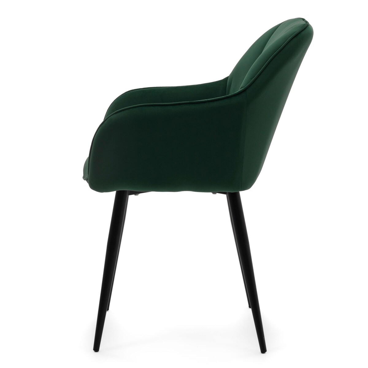 Krzesło tapicerowane welurowe LAGO velvet aksamit zielone