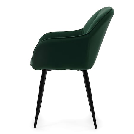 Krzesło tapicerowane welurowe LAGO velvet aksamit zielone
