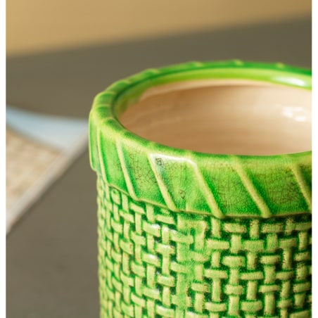 DONICA KOSZ ceramiczna zielona śr. 13cm