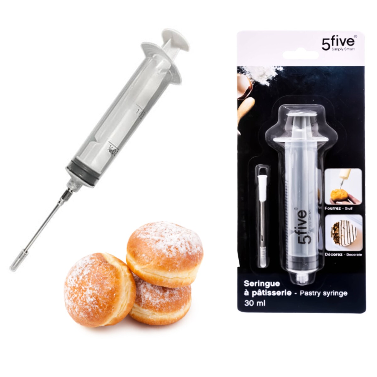 Szpryca do pączków, ciast i mięs, 21 cm