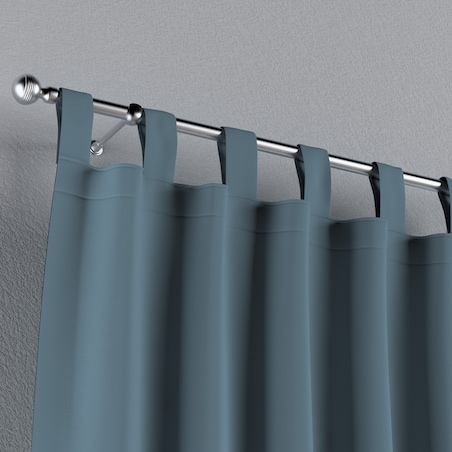 Zasłona na szelkach 1 szt. 130x260 ciemny morski niebieski