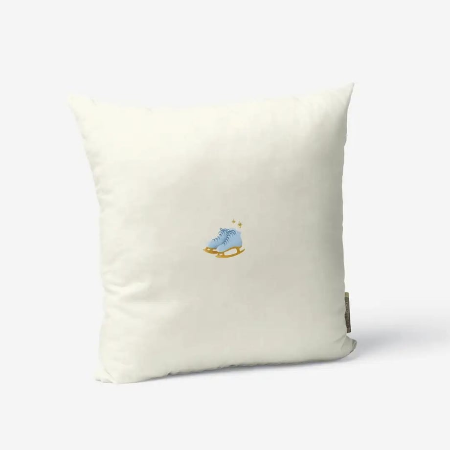 Poduszka świąteczna -Minimalistyczne łyżwy