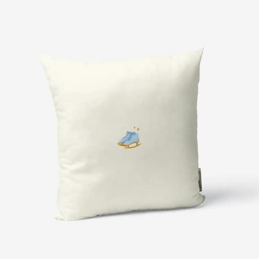 Poduszka świąteczna -Minimalistyczne łyżwy