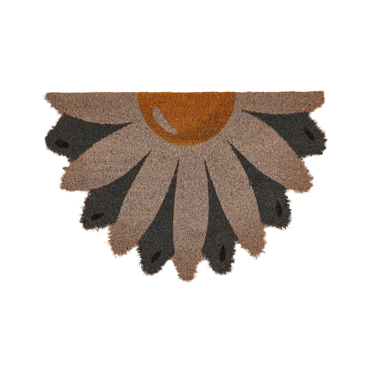 Wycieraczka kokosowa w kształcie kwiatu 40 x 60 cm wielokolorowa HOTAKA