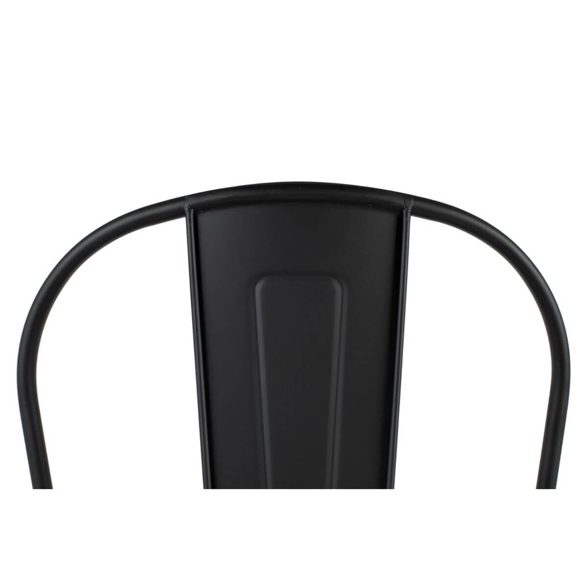 Wysokie krzesełko barowe Tower Big Back z oparciem czarne