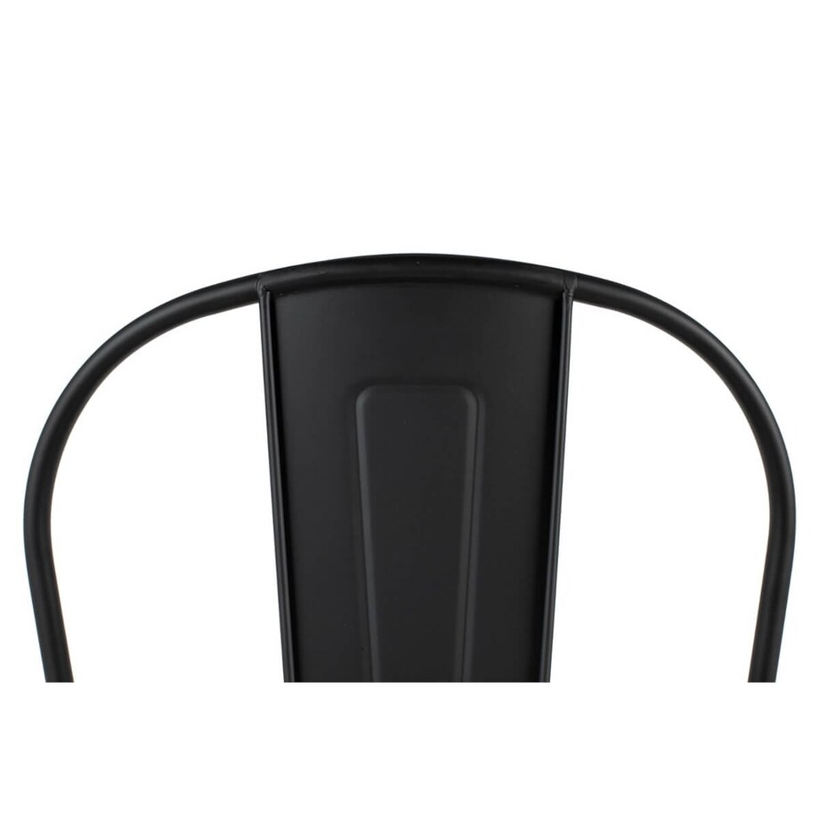 Wysokie krzesełko barowe Tower Big Back z oparciem czarne