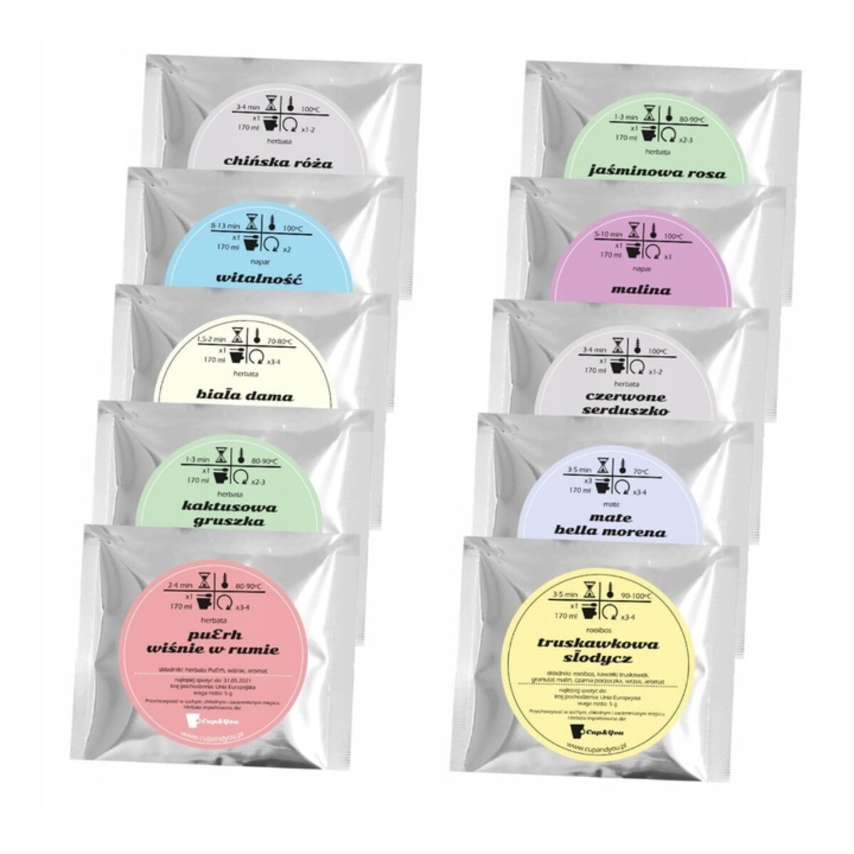 ZESTAW PREZENTOWY UPOMINKOWY BOX NA DZIEŃ MATKI URODZINY DLA MAMY TEŚCIOWEJ - MIX 10 RÓŻNYCH HERBAT SYPANYCH LIŚCIASTYCH