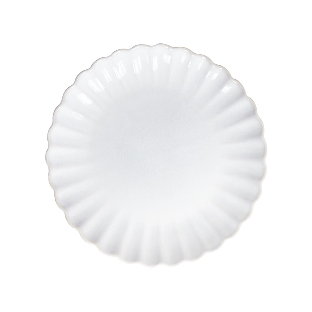 Zestaw 8 małych talerzy NETTLE Kamionka Złamana biel