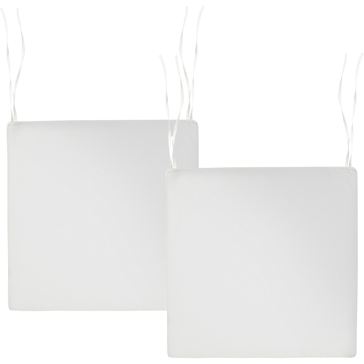 Zestaw 2 poduszek na krzesło ogrodowe SASSARI PREMIUM 46 x 46 cm Złamana biel