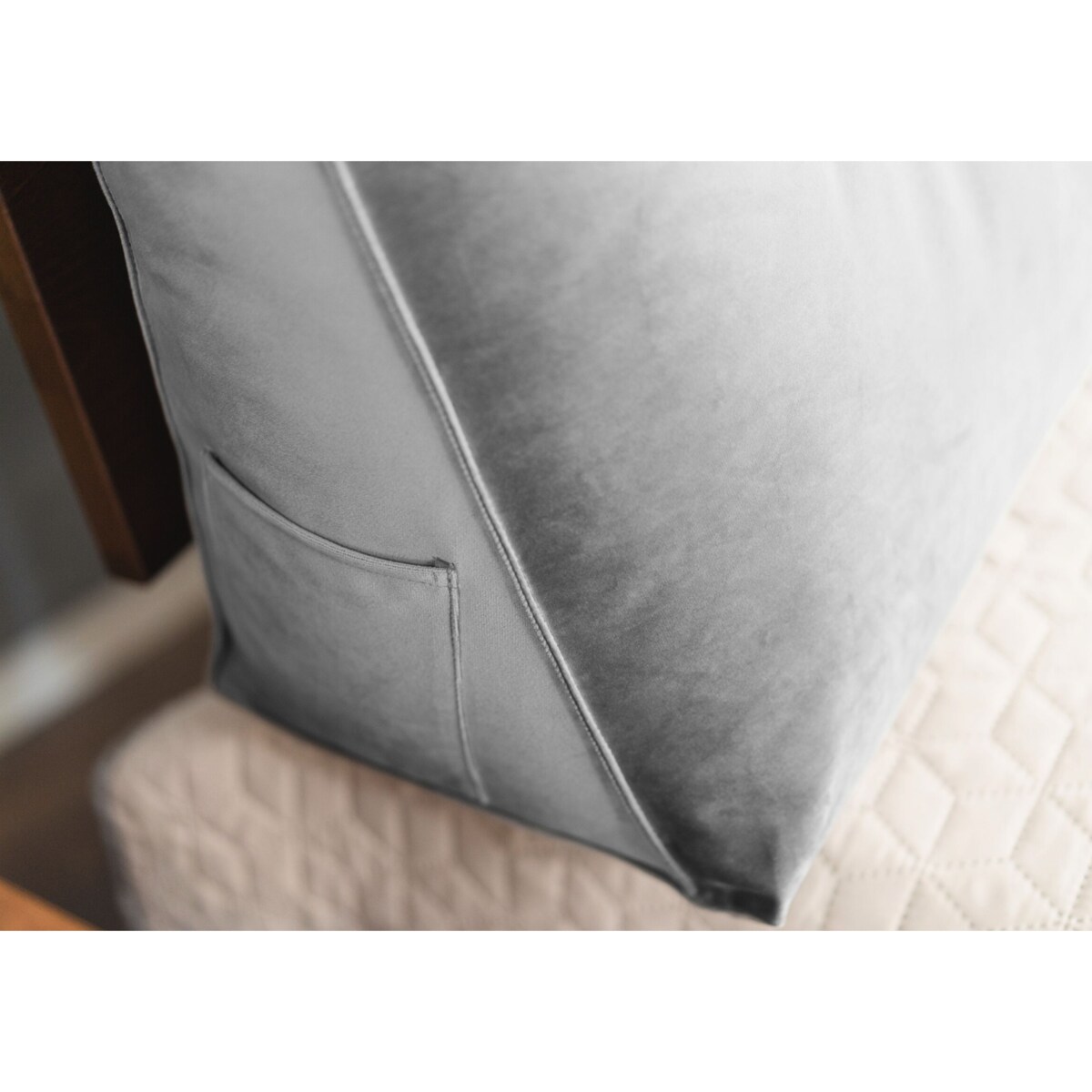 Szara Poduszka Dzienna Triangel 200 na zagłówek łóżka