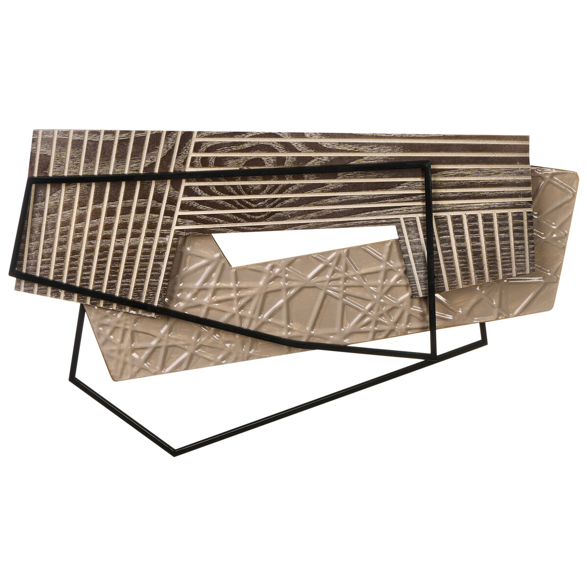 Dekoracja ścienna ENNIS Metal 36 cm Brązowy