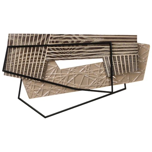 Dekoracja ścienna ENNIS Metal 36 cm Brązowy