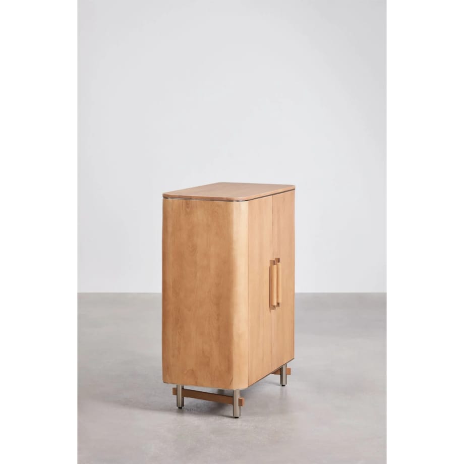 Komoda z drewna mango i stali, 90 cm, Osaka