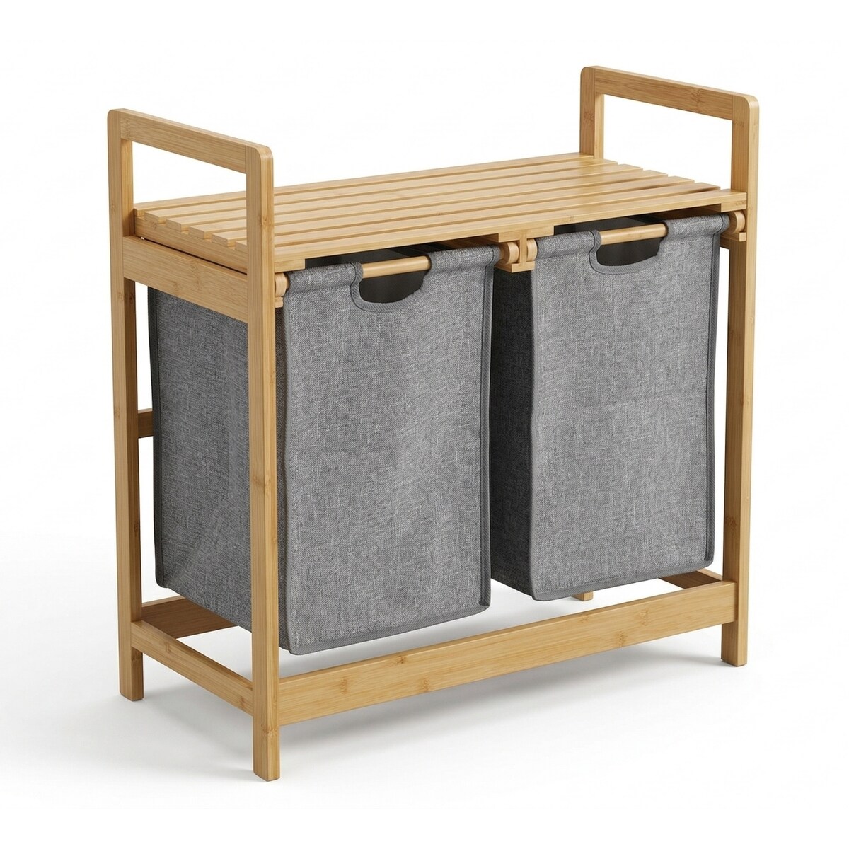 Podwójny kosz na pranie, bambusowy TELA, 70 l