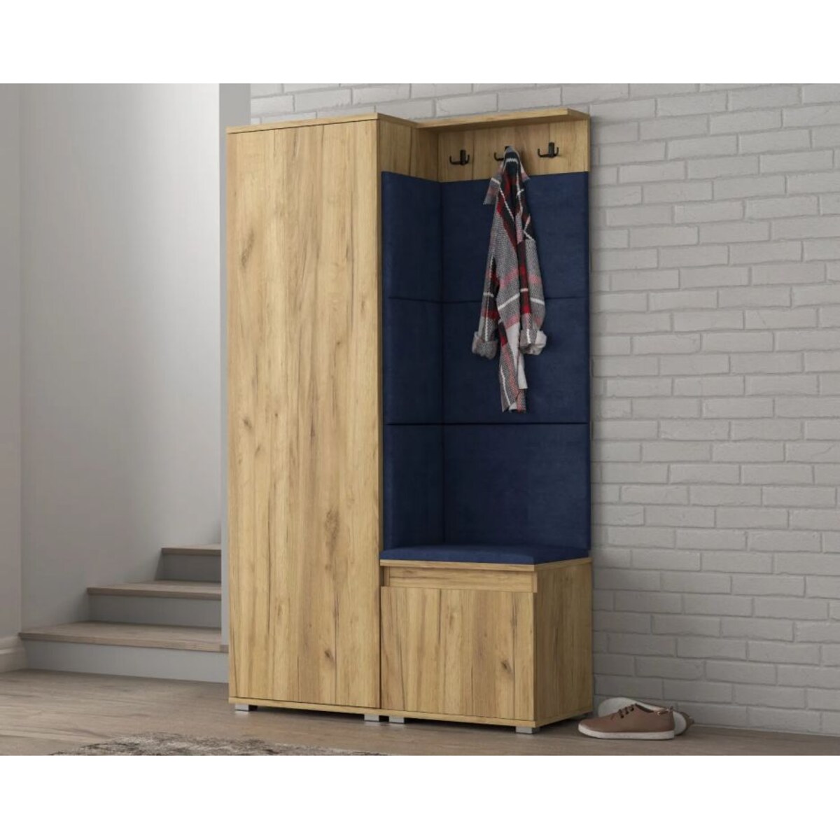 Garderoba do przedpokoju SINGAPUR 104 dąb craft/granatowy