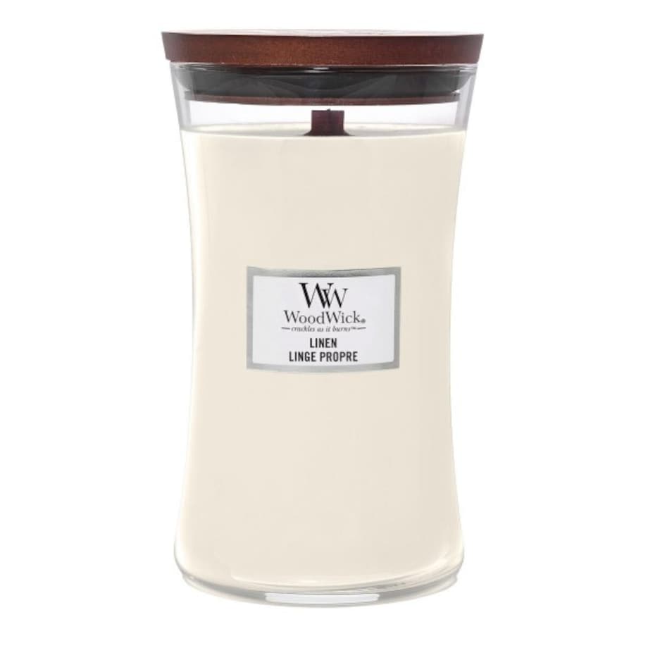 WoodWick świeca duża LINEN