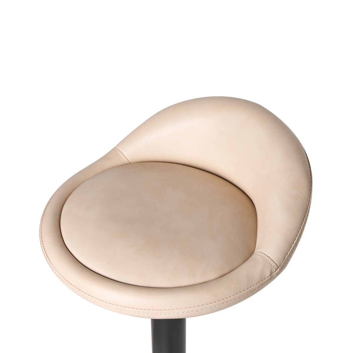 Zestaw 2 hokerów barowych MEEDER Ekoskóra Obrotowy Jasnobeżowy