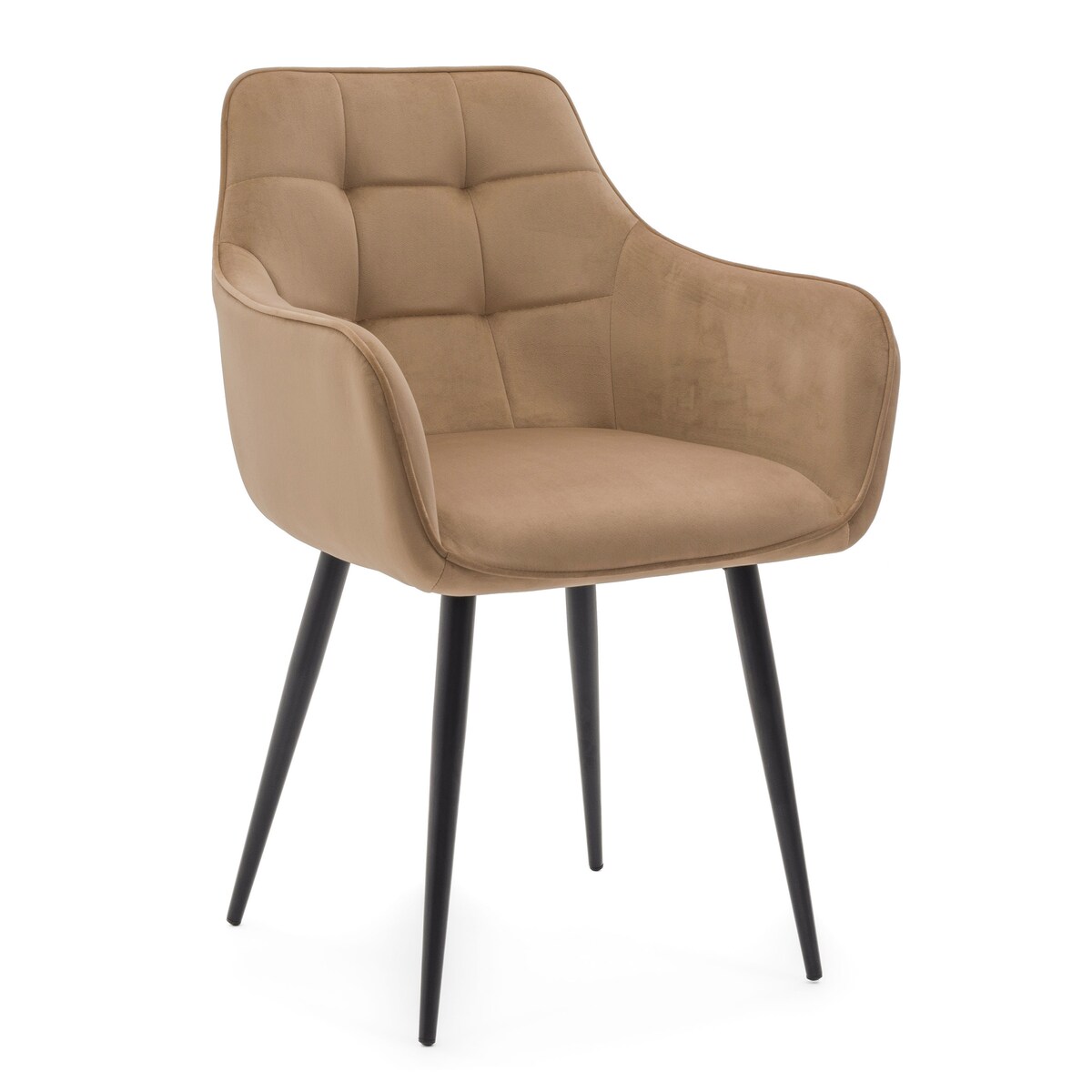 Krzesło tapicerowane welurowe GALLO velvet beżowy