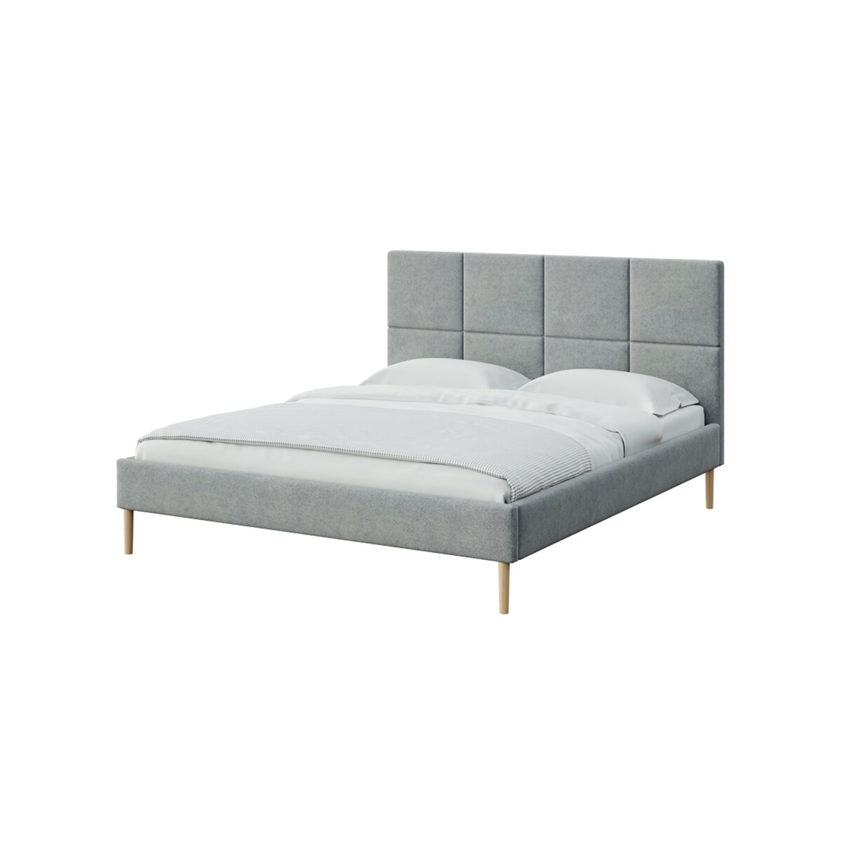 Mesonica Łóżko Alano, pik szare, 140x200