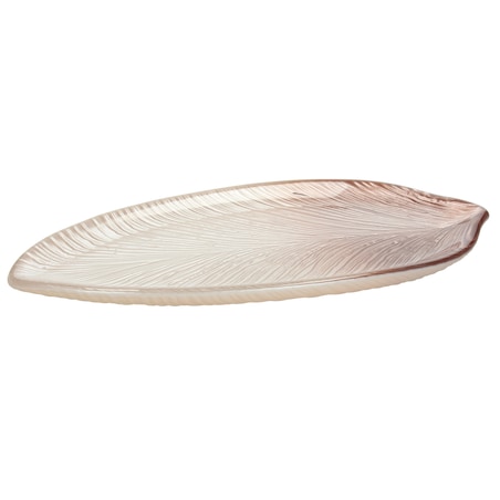 LEAF PINK TALERZ 30 CM