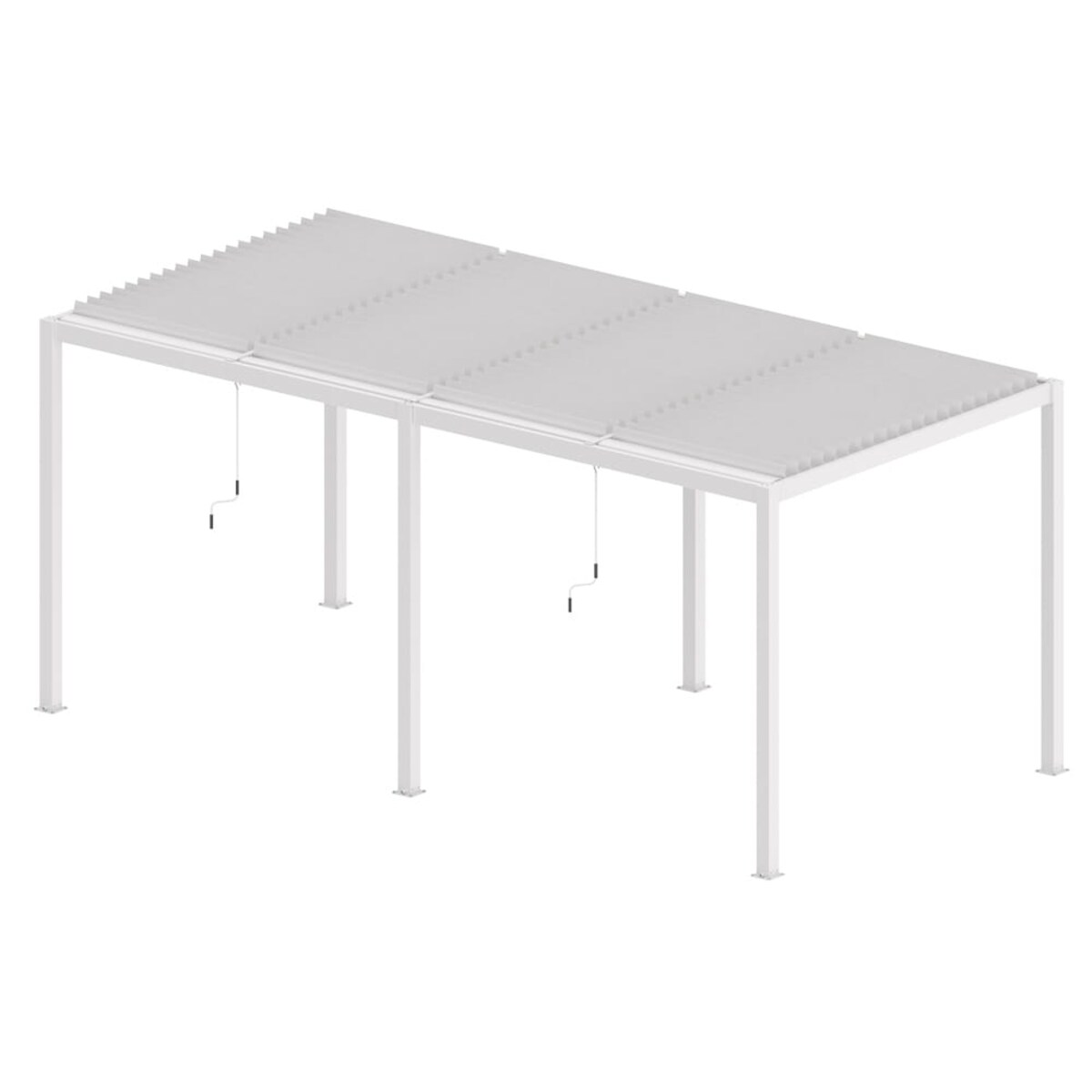 Pergola ogrodowa podwójna Luxe 5.8x4m manualna biała