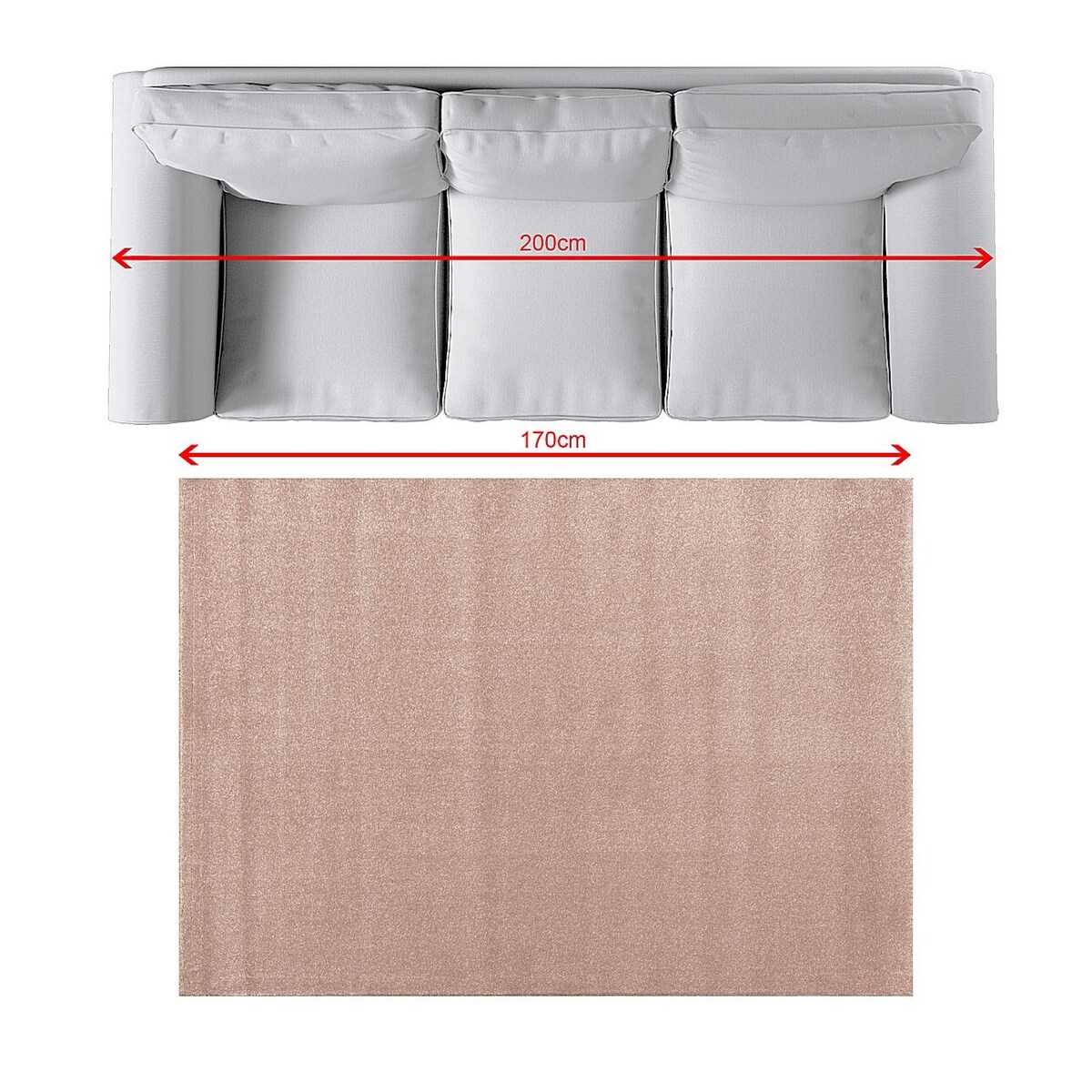 Dywan Sevilla dusty rose 120x170cm, 120 x 170 cm