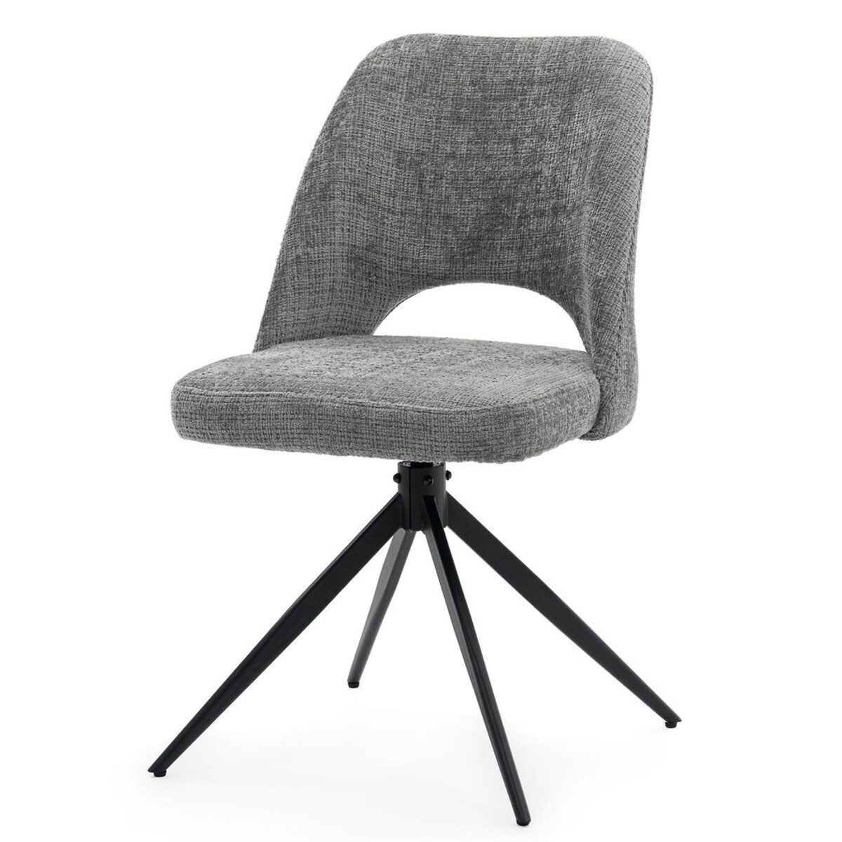Krzesło obrotowe tapicerowane MILO II ciemny szary do salonu jadalni kuchni