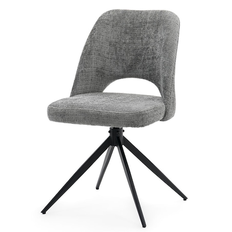 Krzesło obrotowe tapicerowane MILO II ciemny szary do salonu jadalni kuchni