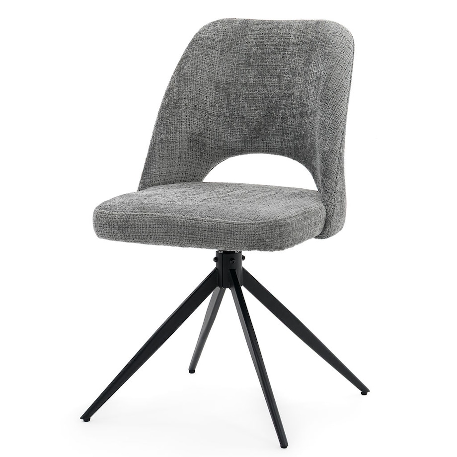 Krzesło obrotowe tapicerowane MILO II ciemny szary do salonu jadalni kuchni
