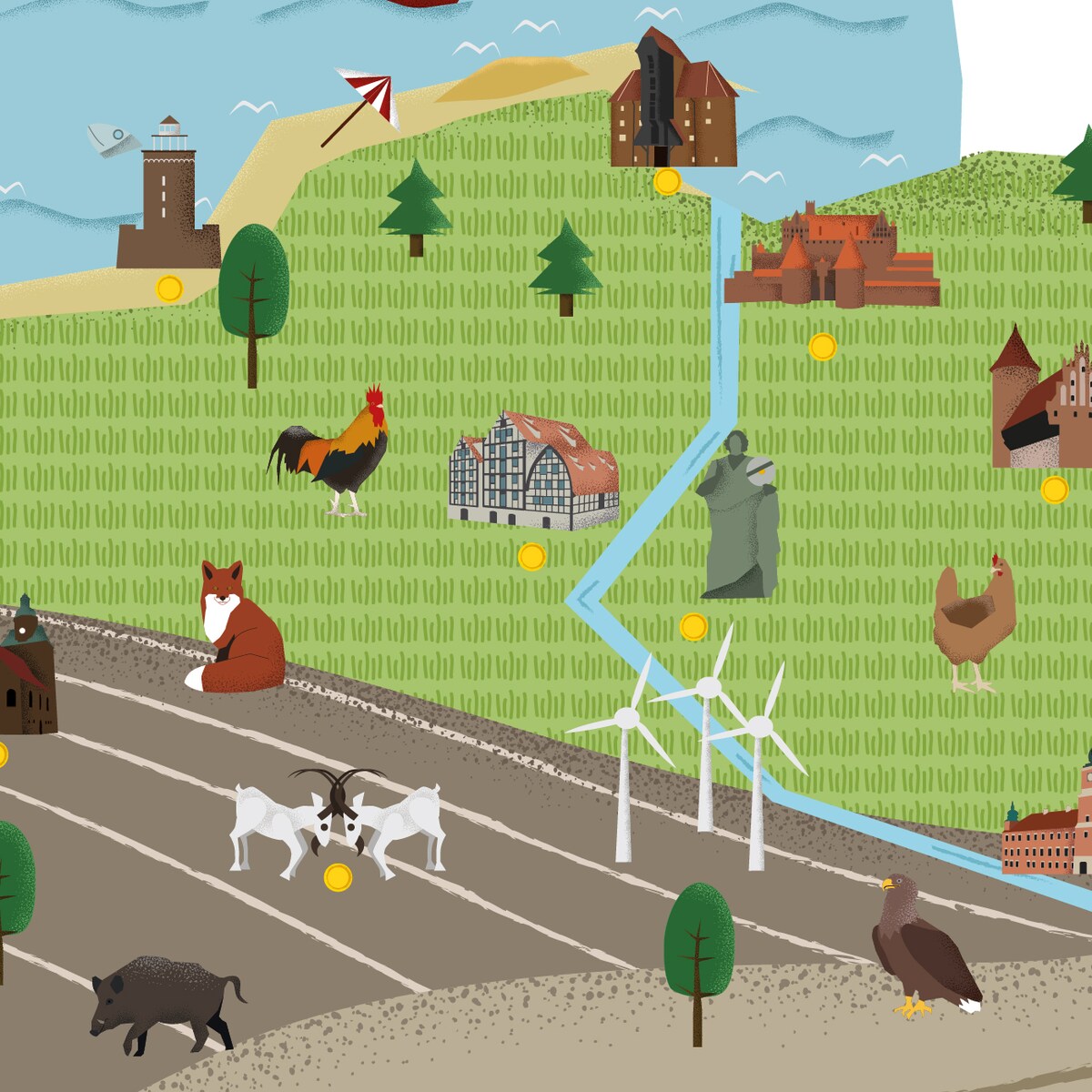 Naklejka Mapa Polski, 150x100