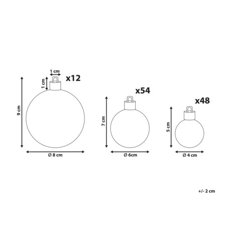 Zestaw 114 bombek GJENDE Różowy