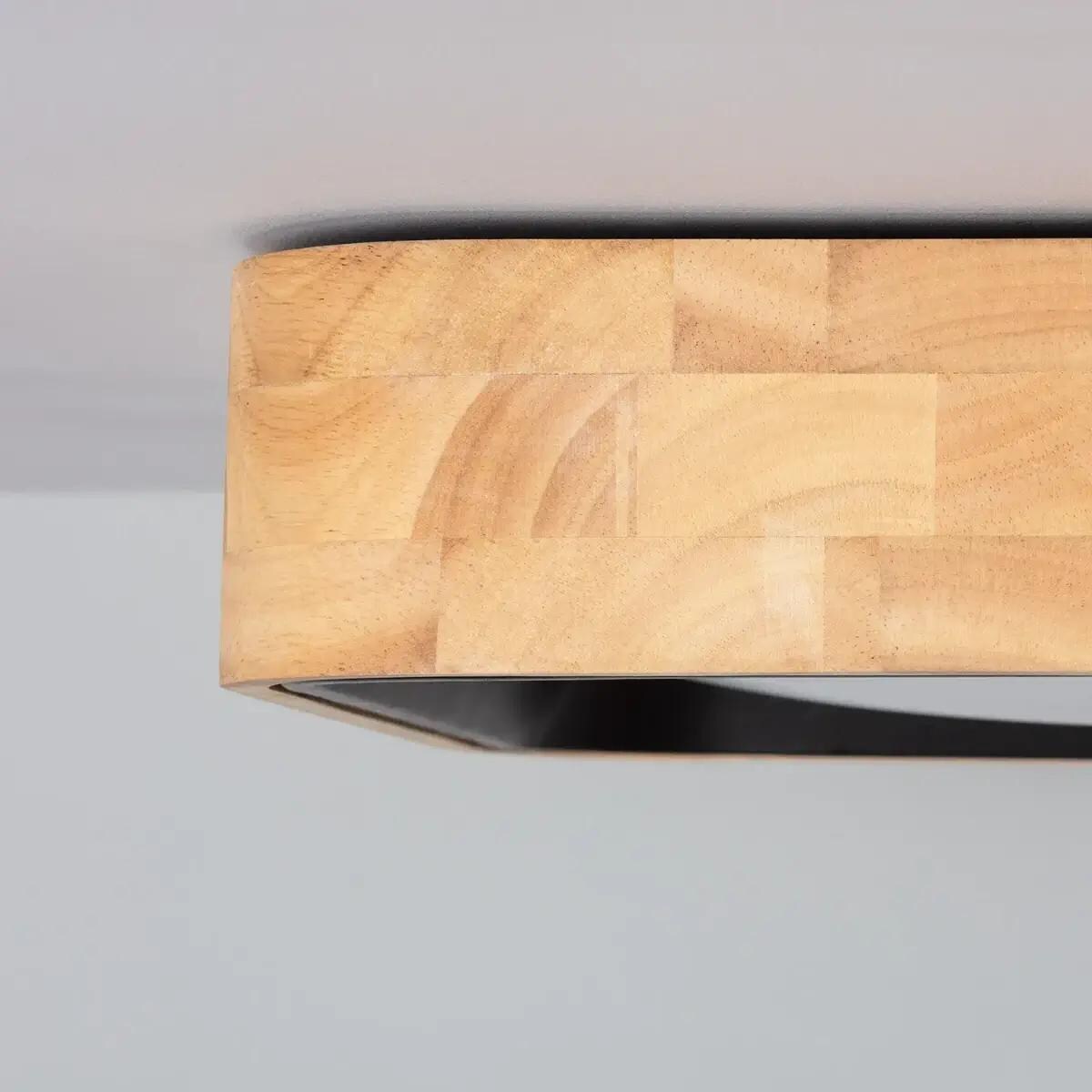 Kwadratowy plafon Naturale ABR-PLKDM-15W-CCT Abruzzo LED 16W 2700-6500K drewniany