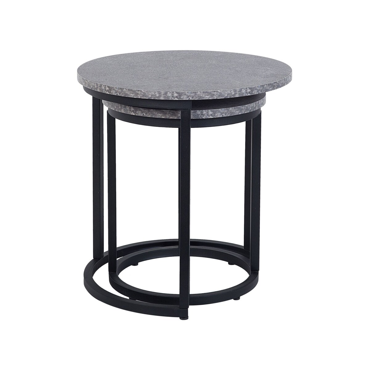 Zestaw 2 stolików pomocniczych DIXIE Szary efekt betonu