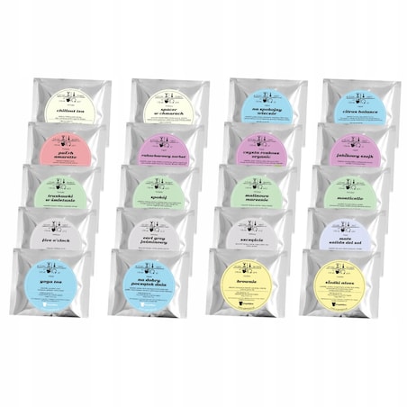 Zestaw prezentowy upominkowy box "CHILLOUT" 20 saszetek z różnymi herbatami sypanymi - prezent upominek dla kobiety faceta żony babci dziadka dziewczyny chłopaka
