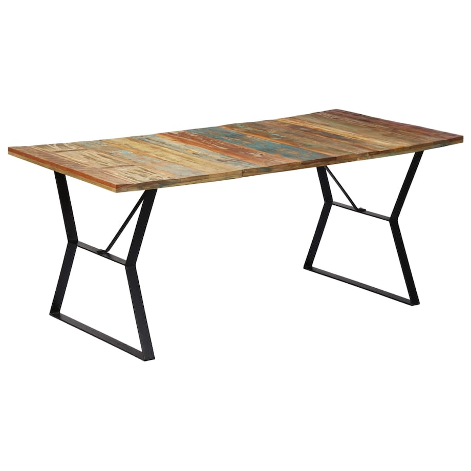 vidaXL Stół do jadalni, 180x90x76 cm, z litego drewna z odzysku