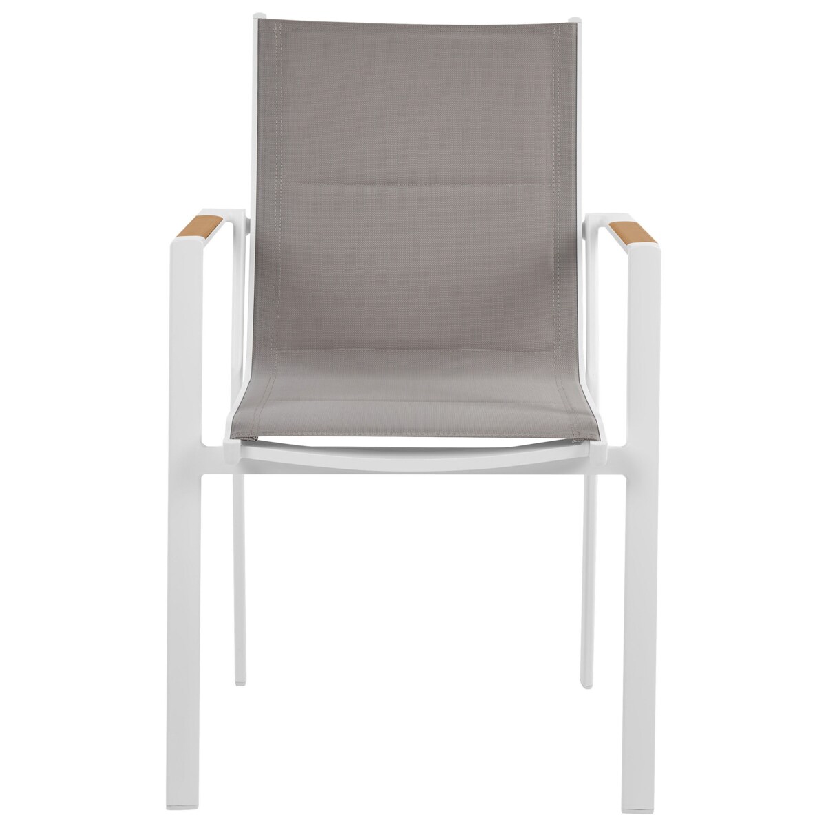 Krzesło ogrodowe Zestaw 6 Metal Szary BUSSETO