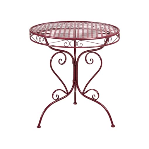 Stolik bistro ALBINIA 70 cm Metal Burgundowy