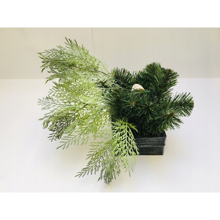 ZIELONY dodatek do stroika gałązki liść bukiet kompozycja dekoracja wiązka