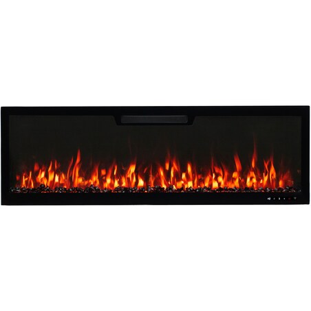 Kominek elektryczny AFLAMO Elite 107 - ścienny i do zabudowy - 107x46x12 cm - kominek LED z funkcją grzania 750/1500 W