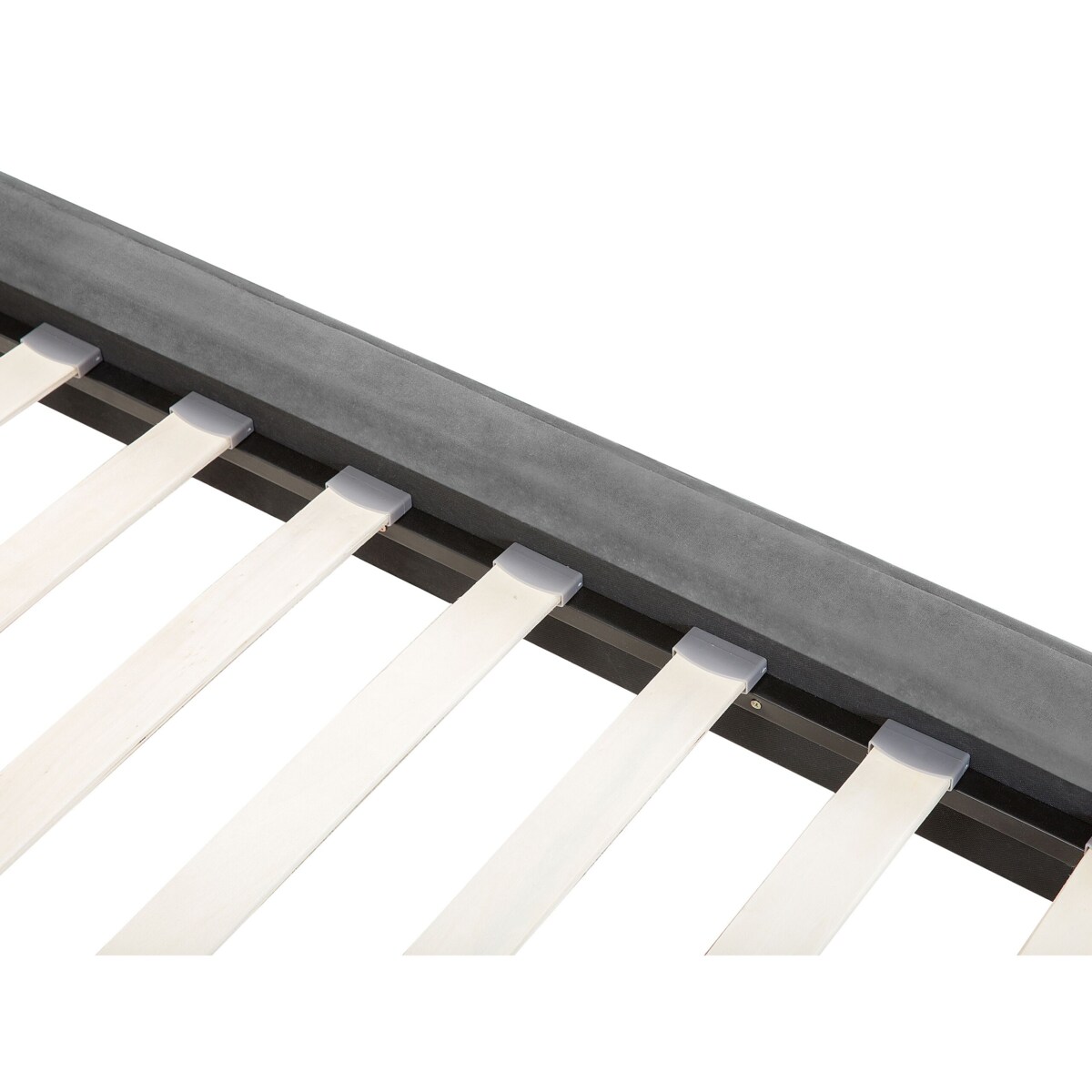 Łóżko welurowe 180 x 200 cm szare SENLIS