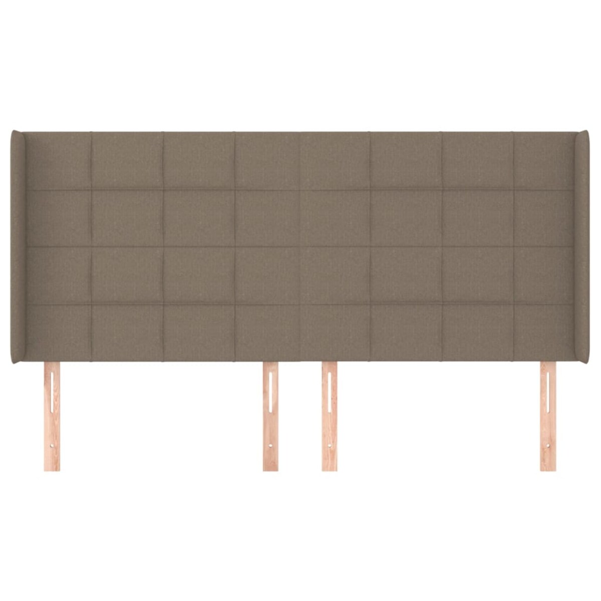 vidaXL Zagłówek uszak, taupe, 203x16x118/128 cm, tkanina