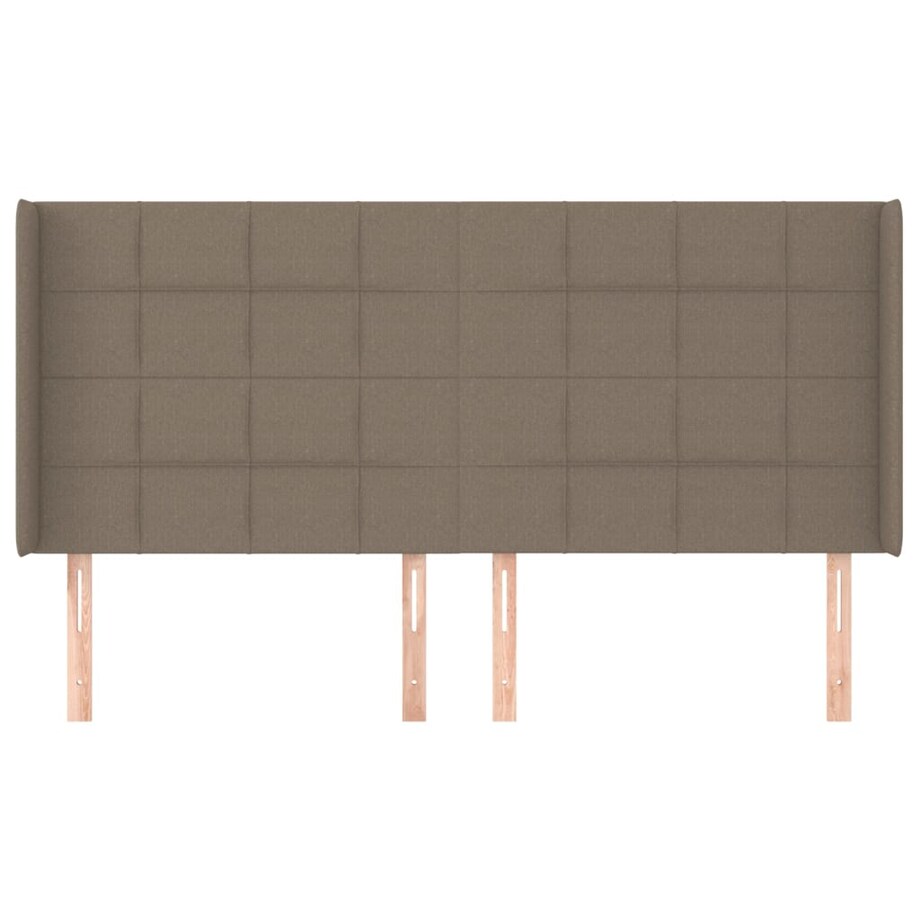 vidaXL Zagłówek uszak, taupe, 203x16x118/128 cm, tkanina