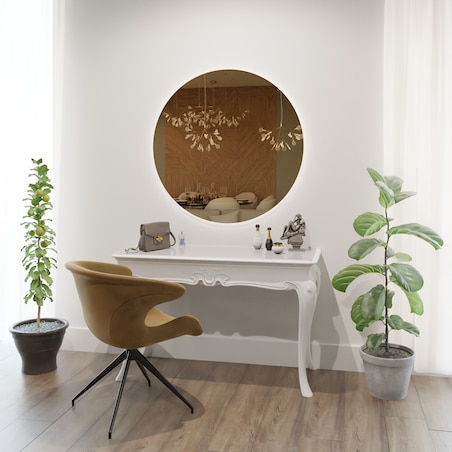 Kolorowe lustro okrągłe dekoracyjne - KLEO - kolor tafli do wyboru