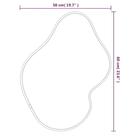vidaXL Lustro ścienne, srebrne, 60x50 cm