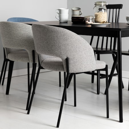 Krzesło tapicerowane szare Cort