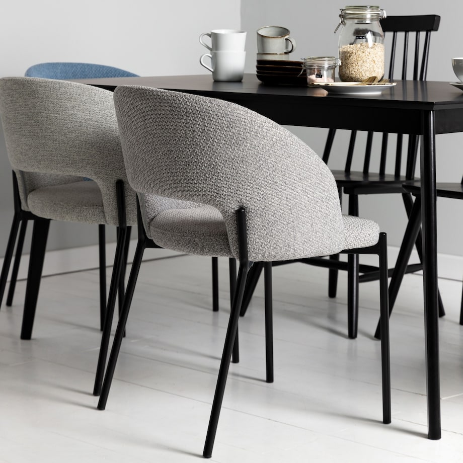 Krzesło tapicerowane szare Cort