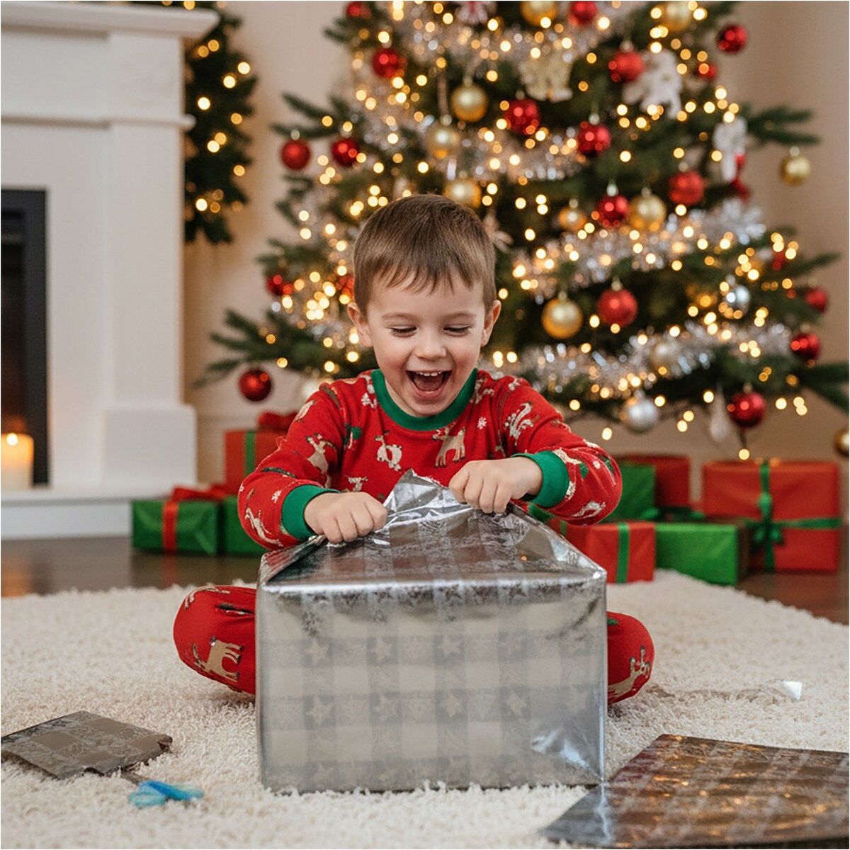 Papier Prezentowy Do Pakowania Prezentów 25 m MEGAROLKA Świąteczny Do Paczek Boże Narodzenie Ozdobny