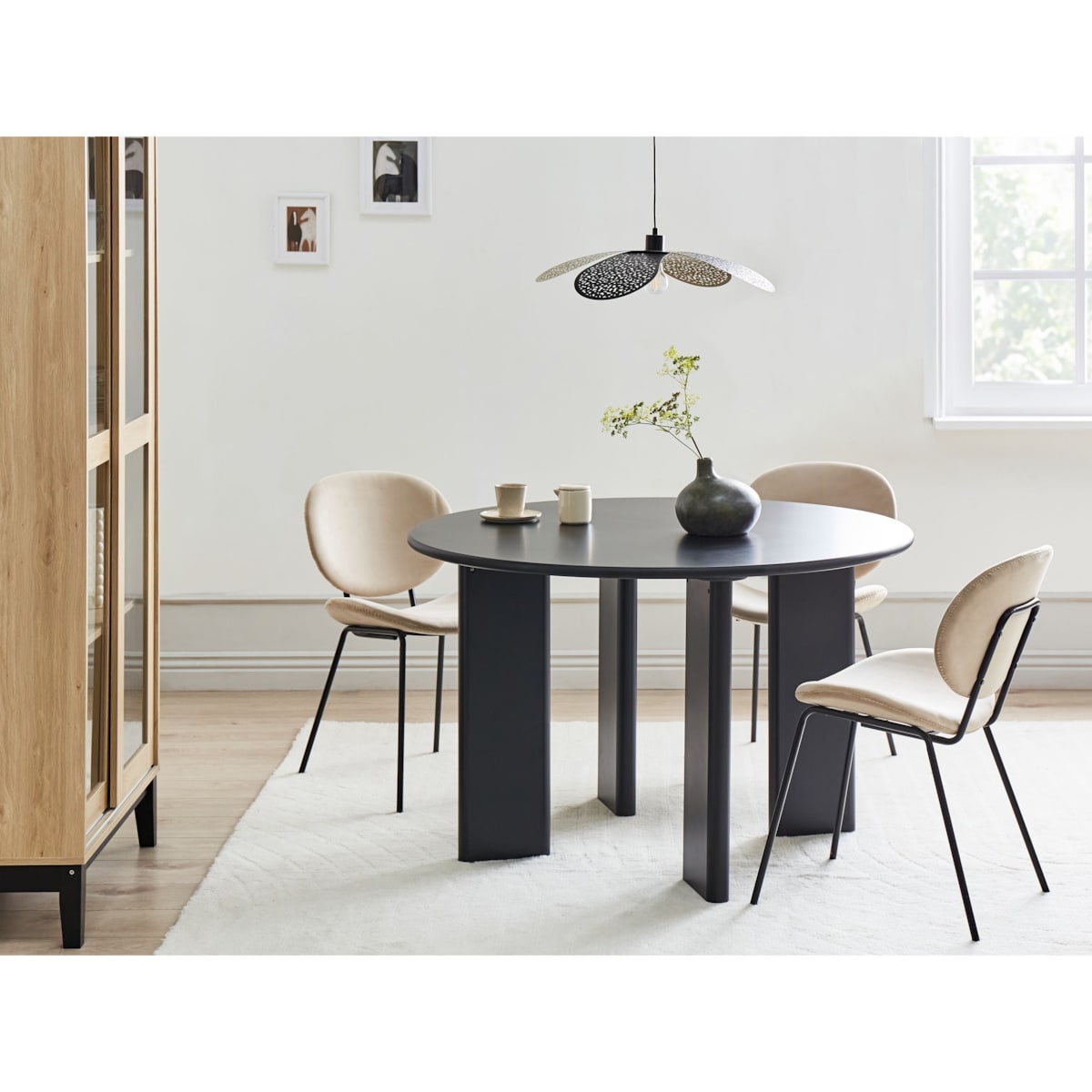 Stół do jadalni COSMO Czarny 120 cm 120 cm
