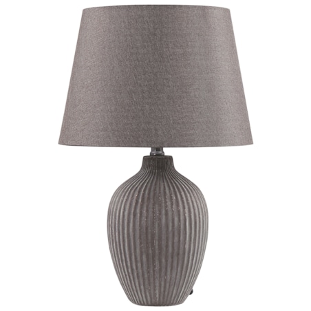 Lampka nocna ceramiczna brązowa FERGUS